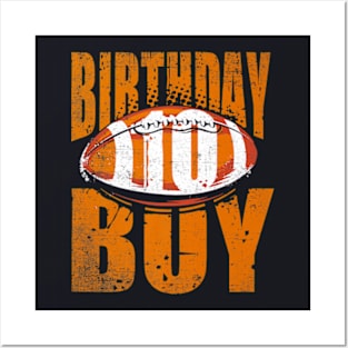 10th Birthday Boy 10 Years Old Football Lover Theme Party Posters and Art